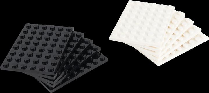 Actual product image LEGO 6x8 Platten Bauplatten 5 x Schwarz und 5 x Weiss - 3036 NEU! Menge 10 Stueck (3036)