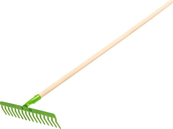 Verto Rake universal straight 16 teeth riveted head, wooden handle 15G050