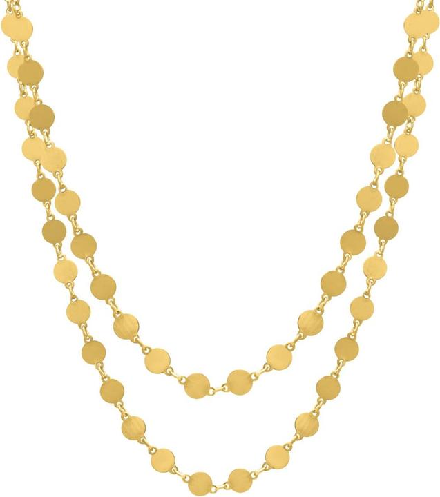 Candy Halskette Maya, 925 Sterling Silber, vergoldet (925er Sterlingsilber, 18k vergoldet, 925 Sterling Silber, 77 - 80 cm)