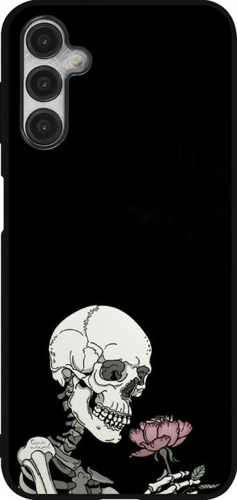 Produktbild PhoneLook Hülle Silikon schwarz Halloween 2023 rose and skeleton (Samsung Galaxy A14 5G)