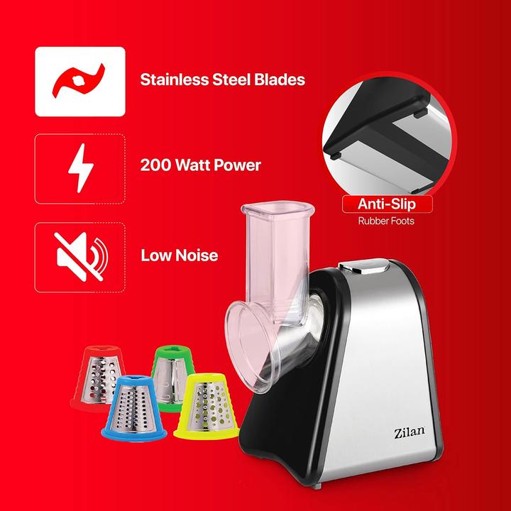 Produktbild Zilan Elektrischer Gemüseschneider 4-in-1