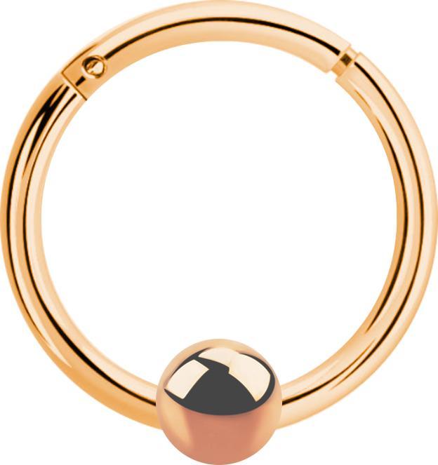 Produktbild Star Piercing Micro Segmentring klappbar rosegold mit Kugel (ohne Messing, 925 Sterlingsilber)