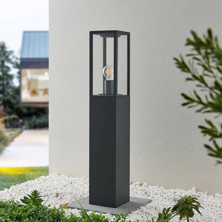 Actual product image Lindby Peldar garden light H80 Dark Grey/Clear (E27, IP44)