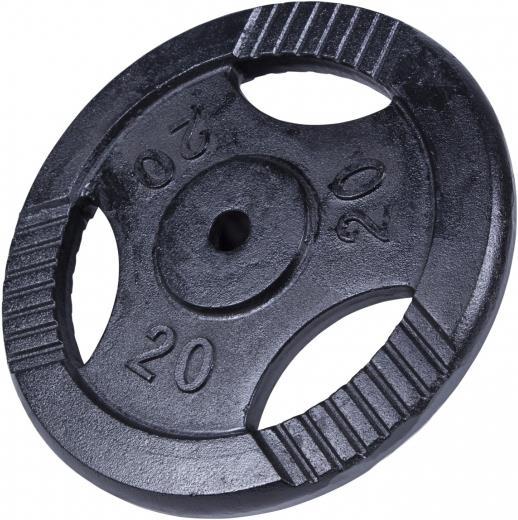 Immagine prodotto Gorilla Sports Piastra del peso in ghisa con pinza nera 0,5-20 KG (1 x 20 kg)