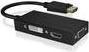 Produktbild Icy Box 3-in-1 DisplayPort zu HDMI/ DVI-D / VGA Grafikadapter (DVI, VGA, HDMI, 8.70 cm)