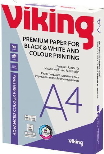 Viking Farblaserpapier Colour Print Weiss A4 90 g/m² 500 Blatt (90 g/m², 500 x, A4)