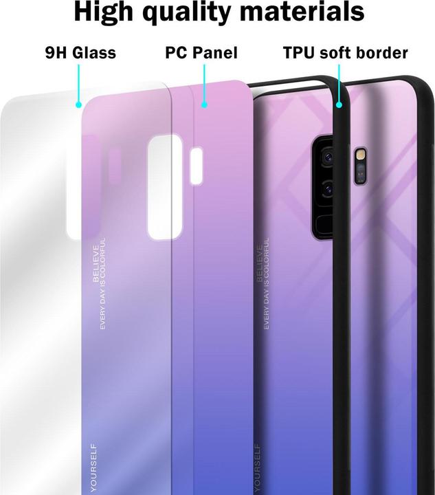 Produktbild Cadorabo TPU 2 Farben Glas Cover (Samsung Galaxy S9+)