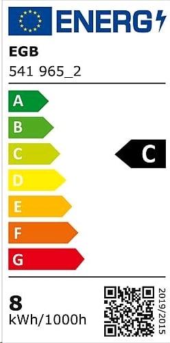 Energie-Label EGB LED Glasröhre 160lmW L600mm 7,5W 1200lm 5000K ohne PET10 Stk (G13, 7.50 W, 1200 lm, 1 x, C)
