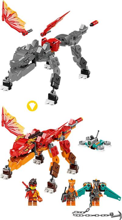 Actual product image LEGO Kai's Fire Dragon EVO (71762, LEGO Ninjago)