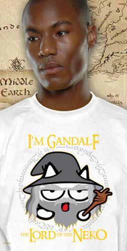 Actual product image Neko Wear Neko T- Neko Gandalf white (S)