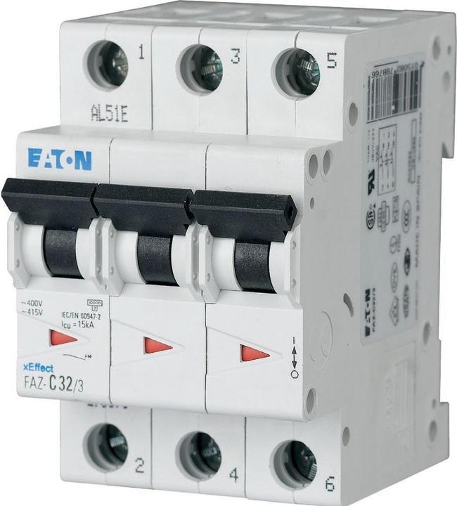 Produktbild Eaton Sicherungsautomat 3-polig 4A Typ C