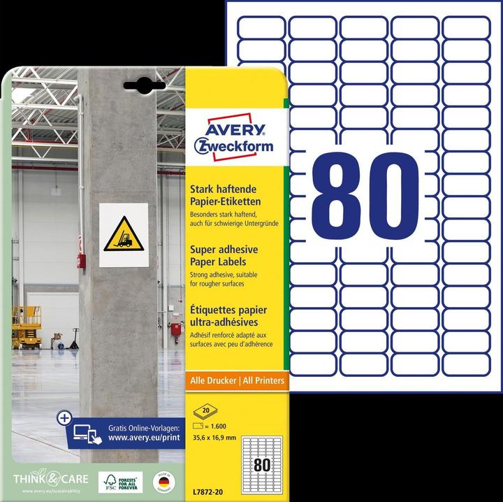 Produktbild Avery Papieretiketten