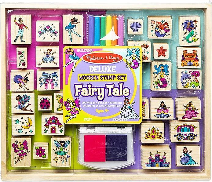 Produktbild Melissa & Doug Deluxe Holzstempel-Set Märchen