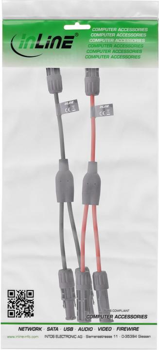 Immagine prodotto InLine Solarkabel 2-fach Verteiler-Set schwarz/rot 0 (Cavo solare)