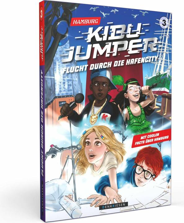 Actual product image DENKRIESEN - KIBU JUMPER - Hamburg - 'Flucht durch die Hafencity' | Band 3 (German, D&R DENKRIESEN GmbH, Maze Kahle, Leonie Jockusch, 2025)