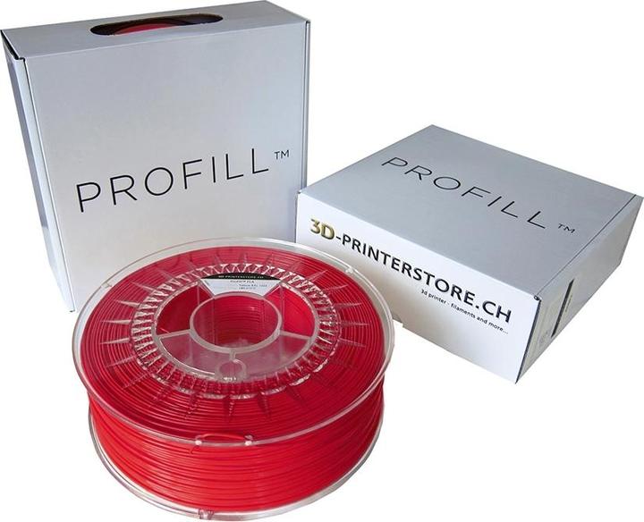Actual product image 3d-printerstore.ch ASA ProFill Filament 2.85mm 1kg bloody red (ASA, 2.85 mm, 1000 g, Red)