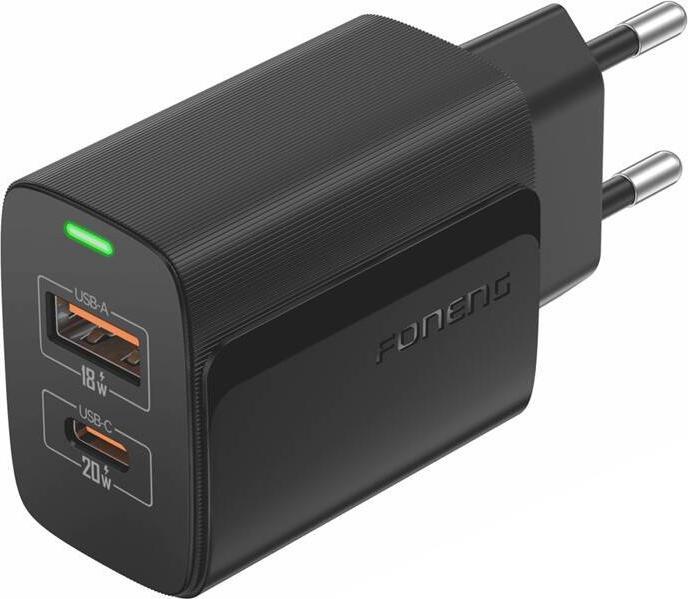Actual product image Foneng EU66 A+C 2 network charger (PD20W) black (20 W)