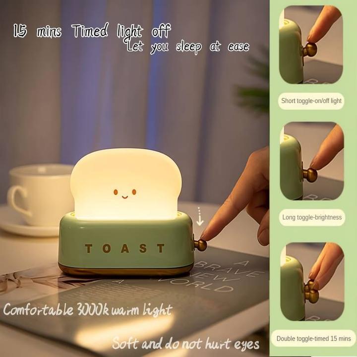 Immagine prodotto PhoneLook Lampada da tavolo a LED a forma di simpatico tostapane Luce notturna per bambini USB-C