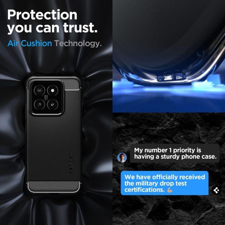 Productafbeelding Spigen Rugged Armor Xiaomi 14 czarny/matzwart ACS07422 (Xiaomi 14)