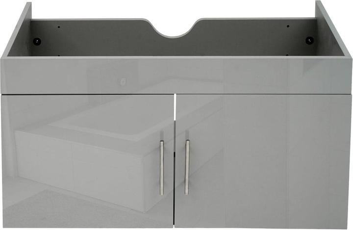 Immagine prodotto Mendler Base lavabo, lavabo vanity unit Base lavabo arredo bagno, grigio lucido 90cm (90 x 46 x 48 cm)