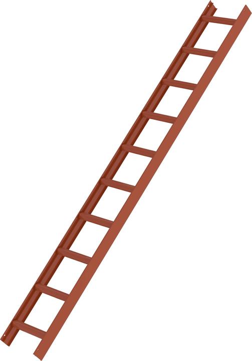 Produktbild Munk Dachleiter Rotbraun 10 Sprossen (280 cm)