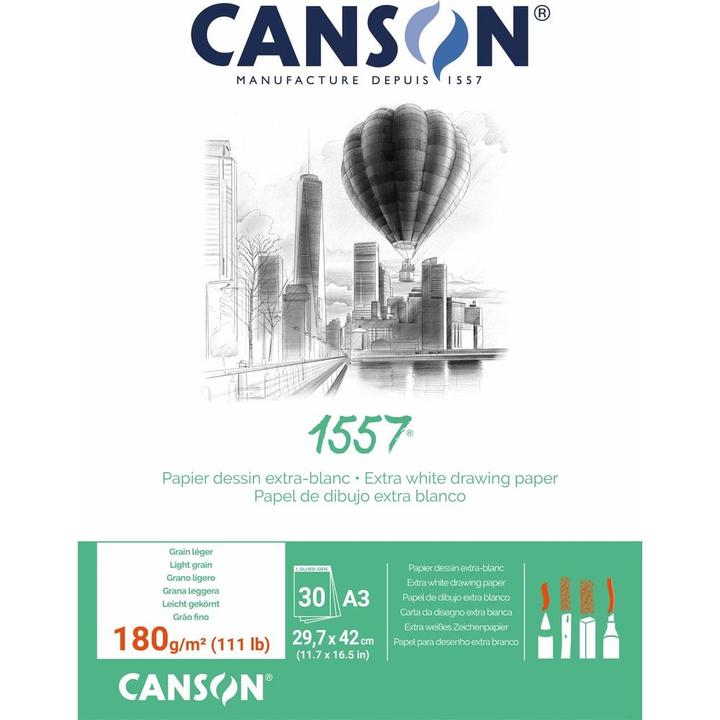 Image du produit Canson 1557 (A3, Blanc, Couverture souple)