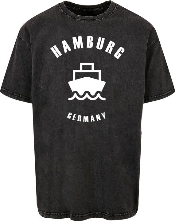Actual product image Merchcode Hamburg X Acid Washed Heavy Oversize Tee - 111705 (L)