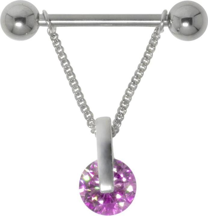 Bijouteria Brustpiercing (Chirurgenstahl 316L, Silber 925, Zirkonia)