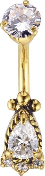 Immagine prodotto Bijouteria Piercing ventre (Zirconia, Acciaio chirurgico 316L, Rivestimento in PVD (colore oro))