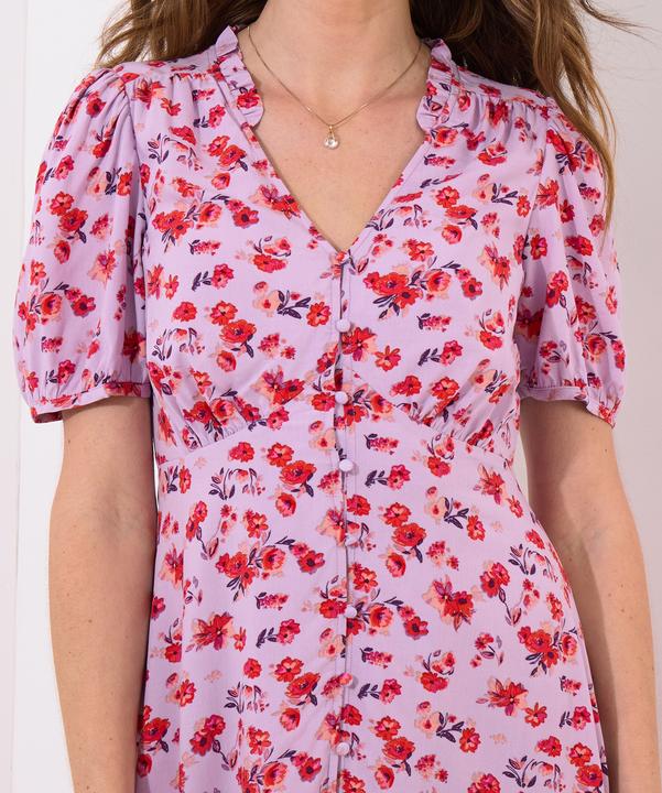 Actual product image Joe Browns Floral V-Neck Short Sleeve Midi Dress
