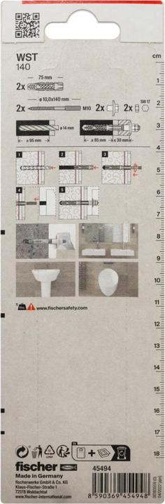 Actual product image Fischer Washbasin attachment WST 140 K (2) (2 pcs.)