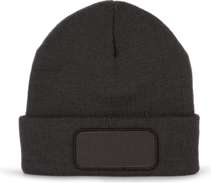 Actual product image K-up Beanie with patch and thinsulate lining