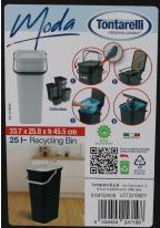 Actual product image Tontarelli moda bin with handle 24l green/black (24 l)