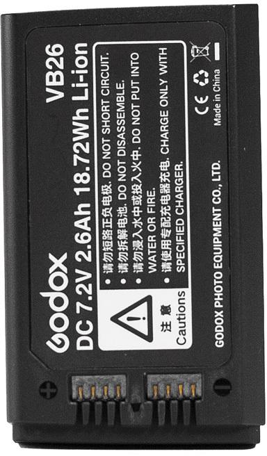 Actual product image Godox VB-26, Li-Ion battery to V1 (Flash unit battery)
