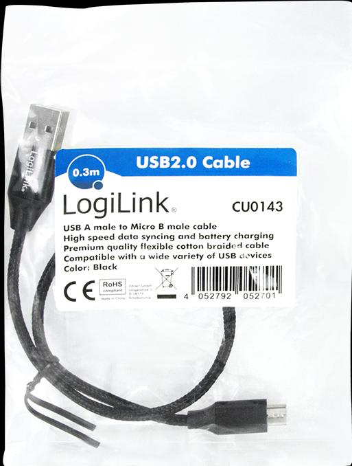 Produktbild LogiLink CU0143 (0.30 m, USB 2.0)