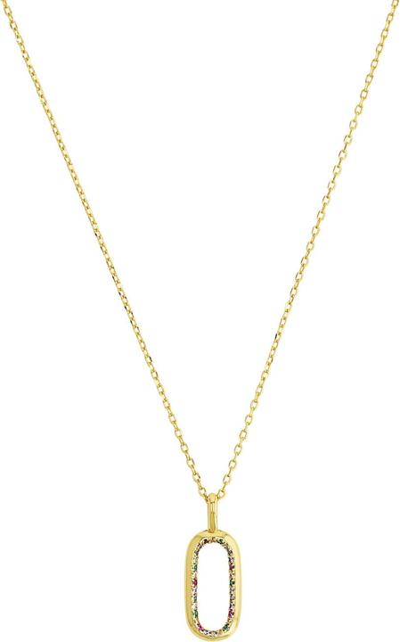 Amor Halsschmuck für Damen, 925 Sterling Silber, Zirkonia synth. (Silber 925, 42 - 45 cm)
