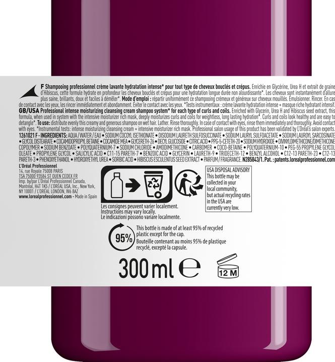 Actual product image L'Oréal Professionnel L'Oréal SERIE EXPERT Curl Expression Intense Moisturizing Cleansing Cream Shampoo (500 ml, Liquid shampoo)