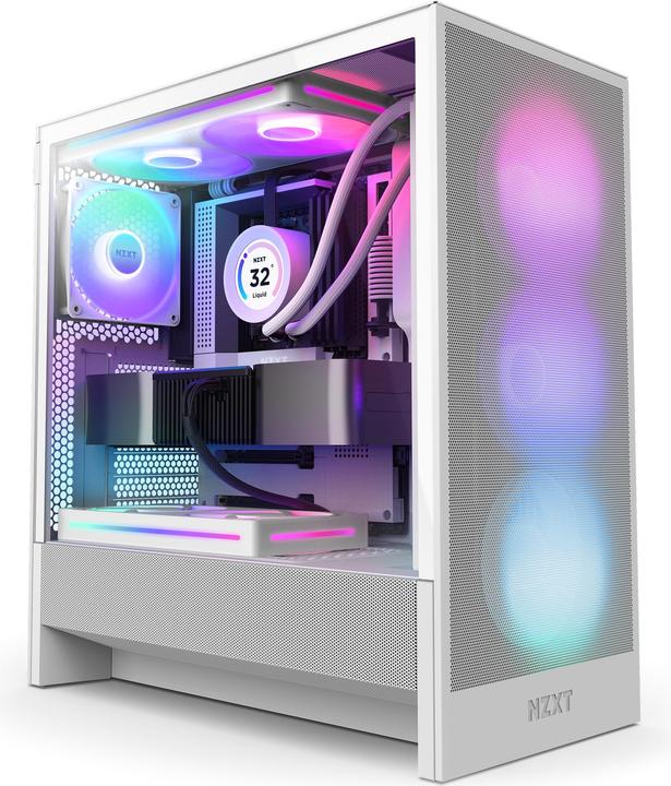 Produktbild NZXT H5 Flow RGB ( 2024 ) (weiss, Tempered Glass) (mATX, Mini-ITX, ATX, E-ATX)