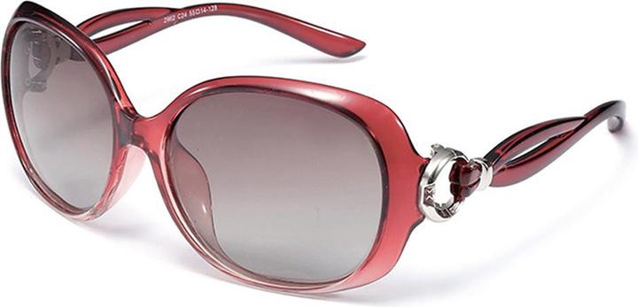 Techsuit - Sunglasses Polarized (2962) - for Women with UV Protection, PC - Red