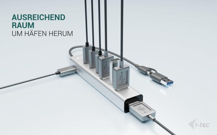 Immagine prodotto i-tec Cahubmetal7 (USB-C, USB-A, 7 Porti)