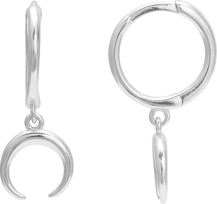 Leyda Creolen Anhänger Mondsichel (Silber 925)