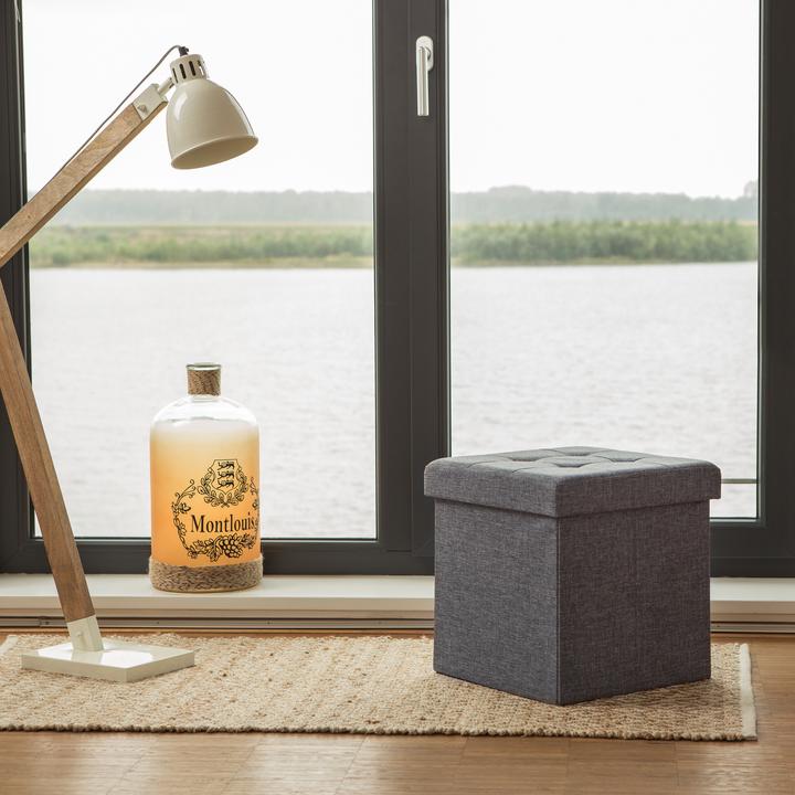 Actual product image Relaxdays Folding Storage Ottoman