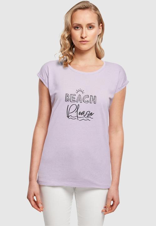 Actual product image Merchcode Ladies Beach Please Extended Shoulder Tee - 112615 (M)