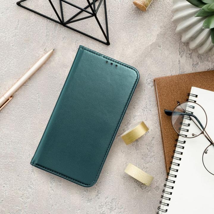 Actual product image OEM Book case SMART MAGNETO Book case for XIAOMI Redmi Note 14 5G dark green (Xiaomi Redmi Note 14 5G)