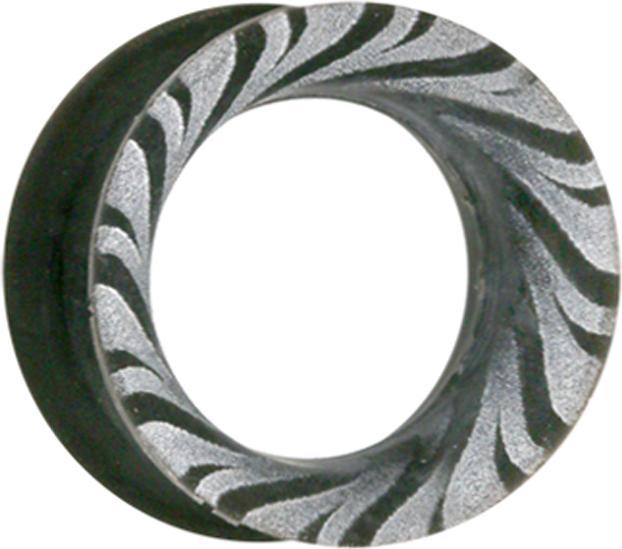 Produktbild Star Piercing Flared Tunnel schwarz Wirbel (ohne Messing, Silikon)