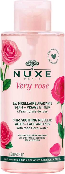Image du produit Nuxe Very Rose - Eau Démaquillante Micellaire Apaisante 3en1 (Chiffons de nettoyage, 750 ml)