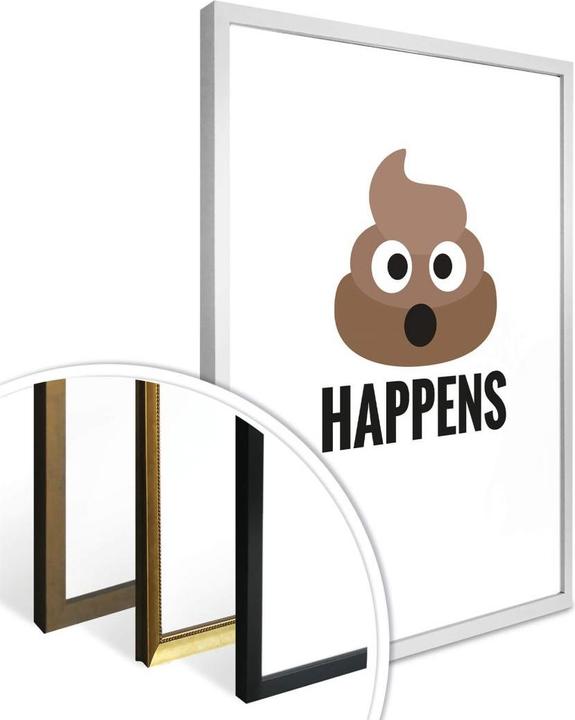 Actual product image Emojione shit happens (60 x 80 cm)