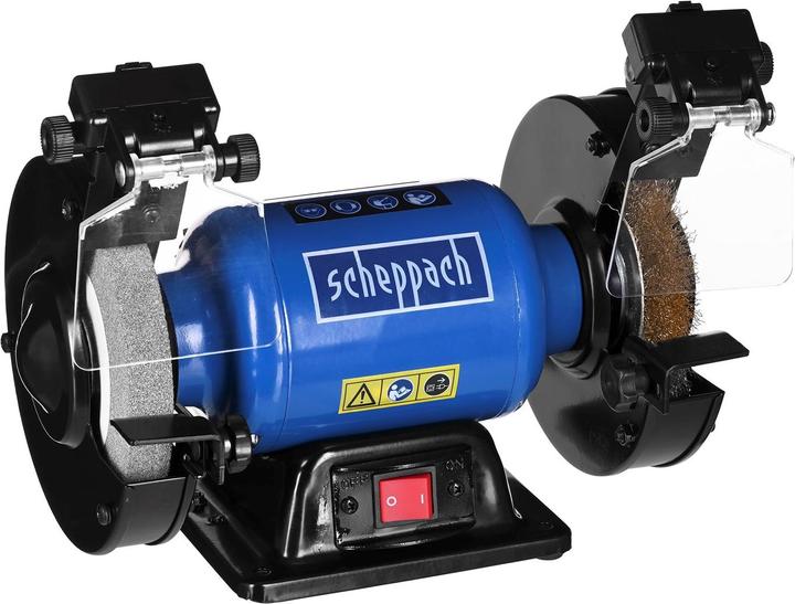 Actual product image Scheppach SM150LB Ponceuse double avec brosse - 230-240V 50Hz 400W - 150mm (Bench grinder, 400 W)