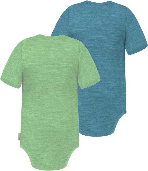 Actual product image Normani Set of 2 baby merino bodysuit short sleeves "Tauranga" - 9293 (68)