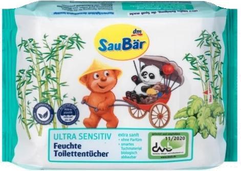 Produktbild dm SauBär Feuchte Toilettentücher ultra sensitiv (2x60 St) (60 Stück)